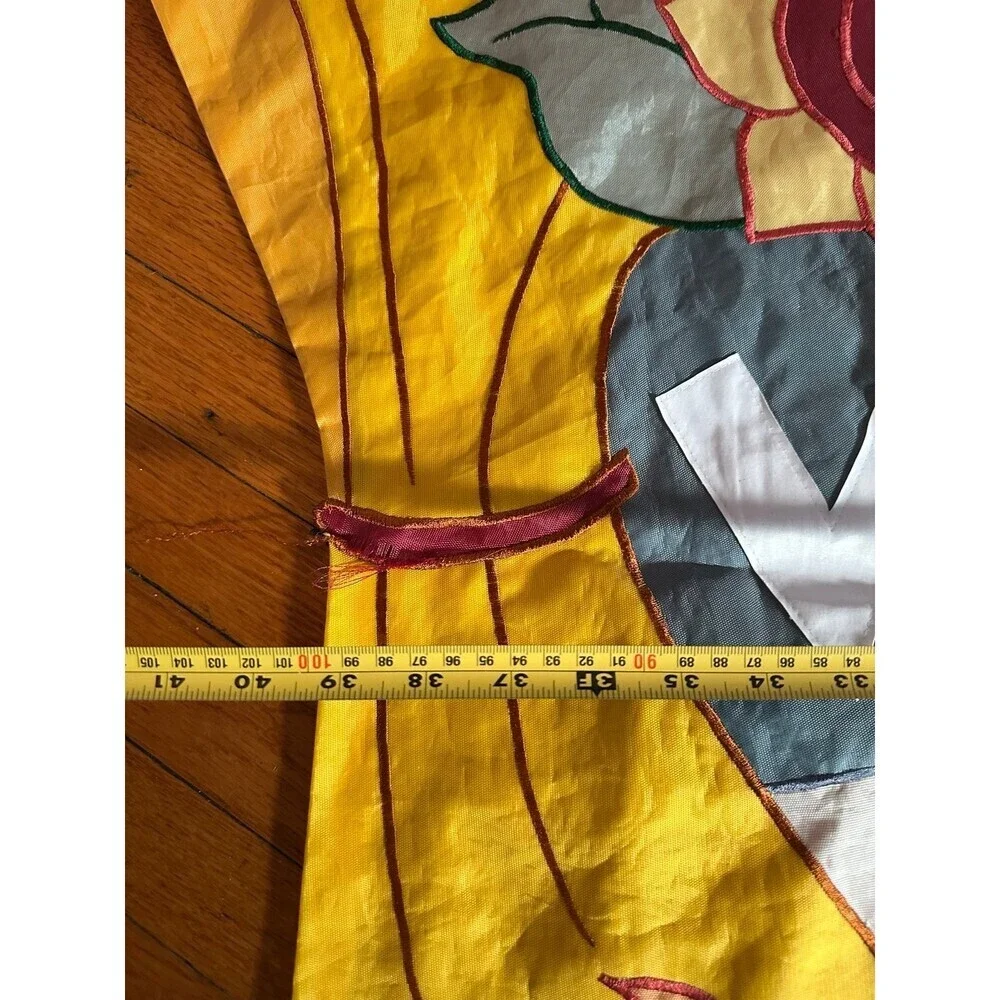 Vintage WELCOME crow fabric banner